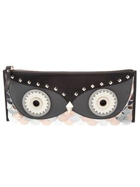 Kate Spade Wise Owl Leather Clutch Bag Collectors Novelty Kitsch